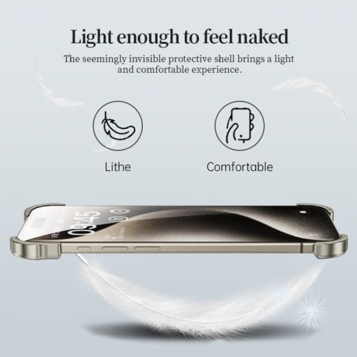 Алюминиевый бампер CasePro Luxury Irregular Aluminum Alloy Bumper Gold для iPhone 16 Pro