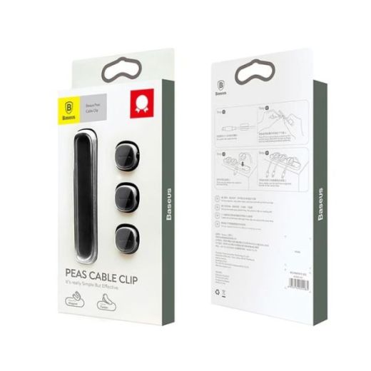 Держатель для кабеля Baseus Cable Management Cable Organizer Wire Holder Black (ACWDJ-01)