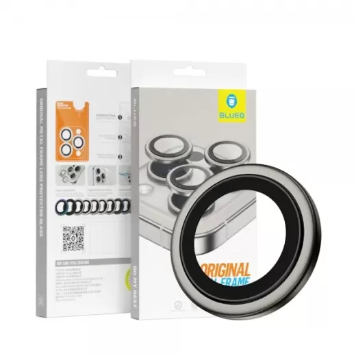 Захисне скло на камеру Blueo Metal Frame Lens Protector Glass Silver для iPhone 15 Pro | 15 Pro Max