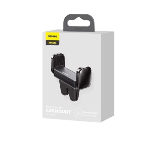 Тримач для телефона в машину Baseus Steel Cannon Air Outlet Car Mount Black (SUGP-01)