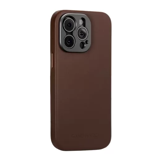 Кожаный чехол Sandmarc Pro Leather with MagSafe Case Brown для iPhone 15 Pro