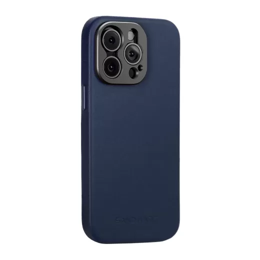 Кожаный чехол Sandmarc Pro Leather with MagSafe Case Navy для iPhone 15 Pro Max