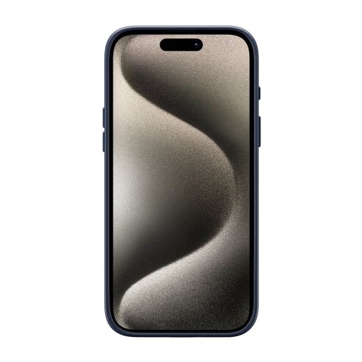 Кожаный чехол Sandmarc Pro Leather with MagSafe Case Navy для iPhone 15 Pro Max