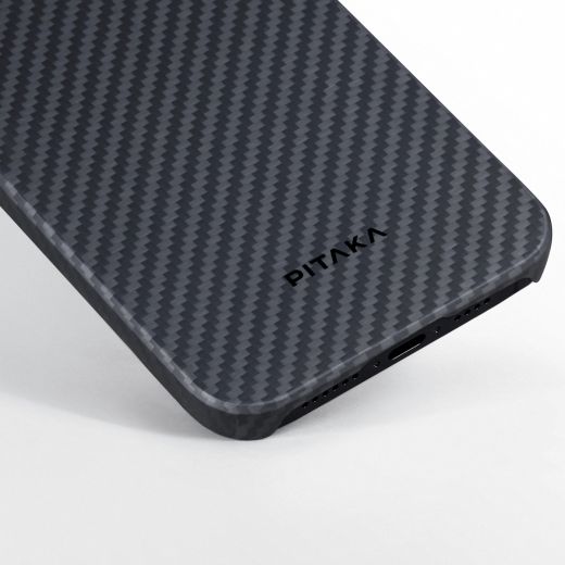 Карбоновий чохол Pitaka MagEZ Case 4 1500D Black/Grey (Twill) для iPhone 15 Pro (KI1501P)
