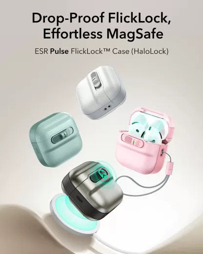 Чохол ESR Pulse FlickLock Case (HaloLock) Green для AirPods 4 (2024) (1C0130502)