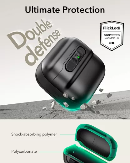 Чохол ESR Pulse FlickLock Case (HaloLock) Green для AirPods 4 (2024) (1C0130502)