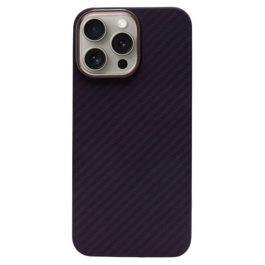 Карбоновый чехол CasePro Premium Carbon Case with MagSafe Purple для iPhone 14 Pro Max