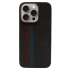 Карбоновый чехол CasePro Premium Carbon Case with MagSafe Black with Red/Blue Line для iPhone 15 Pro