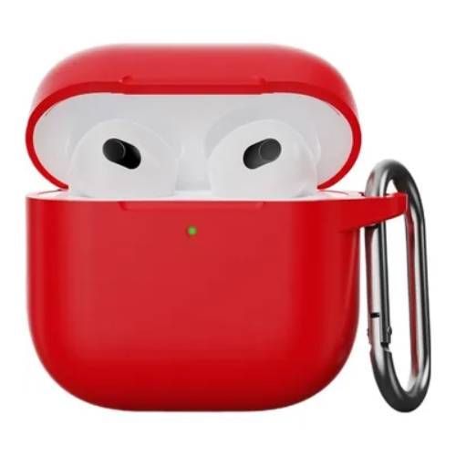 Чехол с карабином CasePro Case Red для AirPods 4