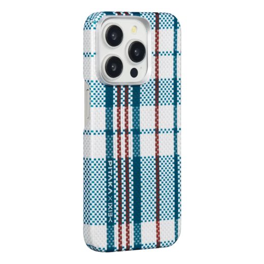 Карбоновый чехол Pitaka red-white-blue MagEZ Case 4 Blue для iPhone 15 Pro