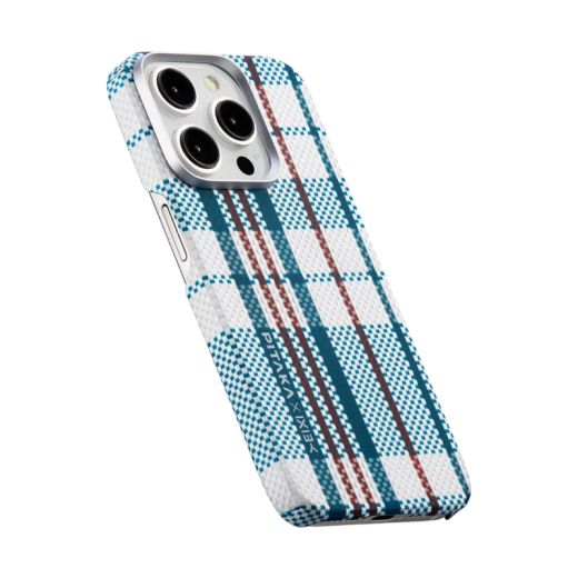 Карбоновый чехол Pitaka red-white-blue MagEZ Case 4 Blue для iPhone 15 Pro Max