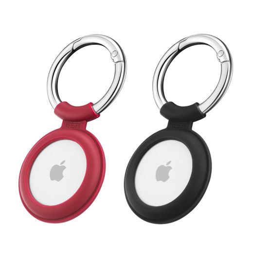 Брелок ESR Cloud Silicone AirTag 2021 Keychain Case Black/Red (2-Pack)