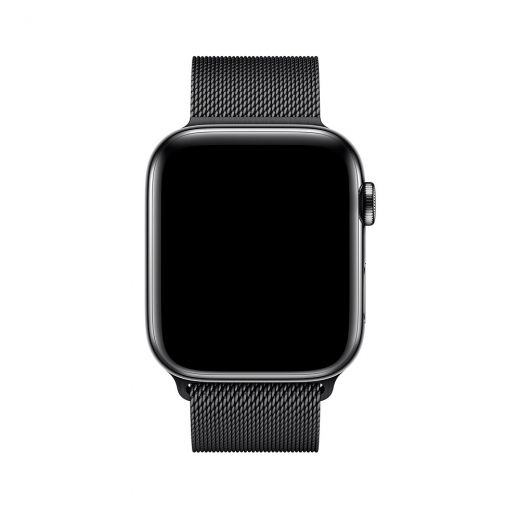 Ремешок Milanese Loop Black для Apple Watch 38mm | 40mm SE | 6 | 5 | 4 | 3