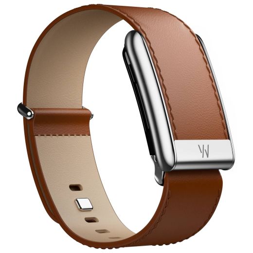 Кожаный ремешок Whoop LeatherLuxe Band Straight Chestnut/Cream with Titanium (Size L) для WHOOP 5.0