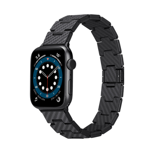 Карбоновий ремінець Pitaka Carbon Fiber Watch Band Retro Black/Grey (AWB1004 | AWB2311) для Apple Watch 49мм | 45мм |44 мм 