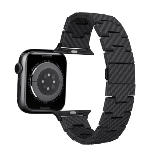 Карбоновий ремінець Pitaka Carbon Fiber Watch Band Retro Black/Grey (AWB1004 | AWB2311) для Apple Watch 49мм | 45мм |44 мм 