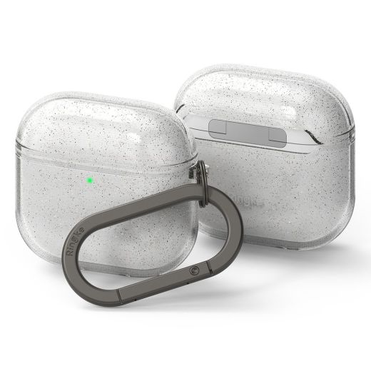 Чехол с карабином Ringke Air Glitter Clear для AirPods 4 (2024)