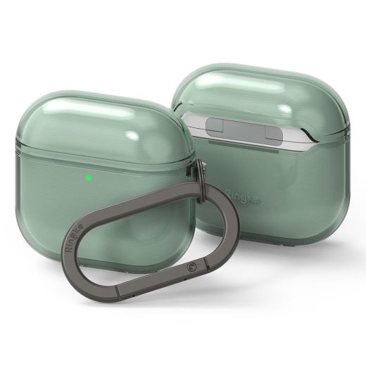 Чехол с карабином Ringke Air Green для AirPods 4 (2024)