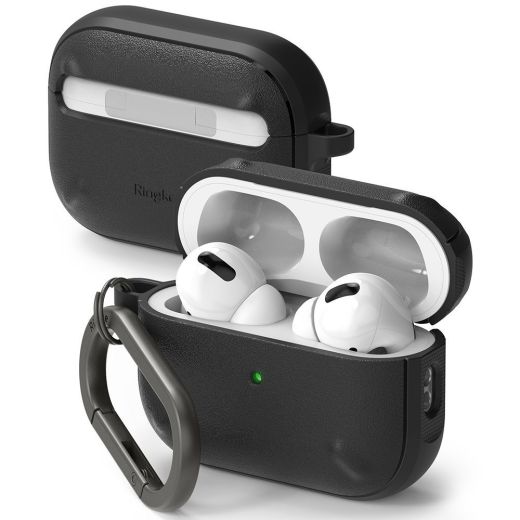 Чехол с карабином Ringke Onyx Black для AirPods Pro 2