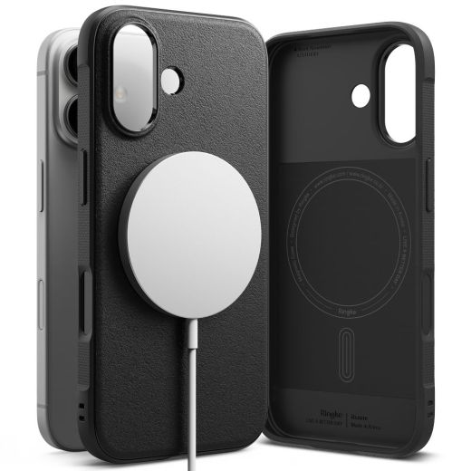 Противоударный чехол с защитой камеры Ringke Onyx Magnetic MagSafe Black для iPhone 16