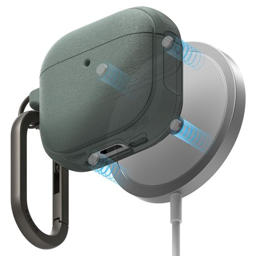 Чехол с карабином Ringke Onyx Magnetic MagSafe Sage Green для AirPods 4 (2024)