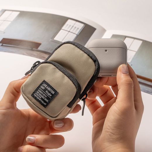Чохол з карабіном Ringke Onyx Magnetic MagSafe Warm Grey для AirPods 4 (2024) 
