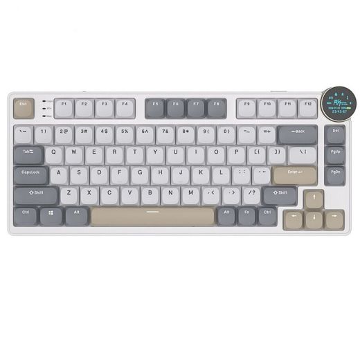 Беспроводная клавиатура Royal Kludge N80 Wireless Keyboard UA\RU\ENG Cherry Profile (Brown Switch) Pearly Down (RK-N80UARUENG-CHP-BS-PD)