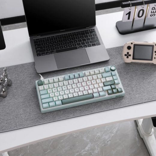 Клавиатура Royal Kludge R75 Wired Keyboard UA\RU\ENG Cherry Profile (Silver Switch) Sky Cyan (RK-R75UARUENG-CHP-SS-SC)