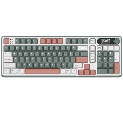 Беспроводная клавиатура Royal Kludge S98 Wireless Keyboard UA\RU\ENG Cherry Profile (Brown Switch) Clay Green (RK-S98UARUENG-CHP-BS-CG)