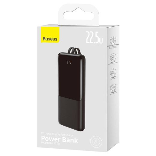 Повербанк (внешний аккумулятор) Baseus Elf Digital Display Fast Charge Power Bank 10000mAh 22.5W Black (PPJL010001)