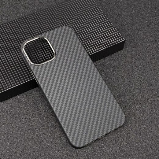 Карбоновый чехол CasePro Premium Carbon Case Black для iPhone 14 Pro Max