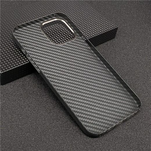 Карбоновый чехол CasePro Premium Carbon Case Black для iPhone 14