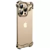 Алюминиевый бампер CasePro Luxury Irregular Aluminum Alloy Bumper Gold для iPhone 16 Pro