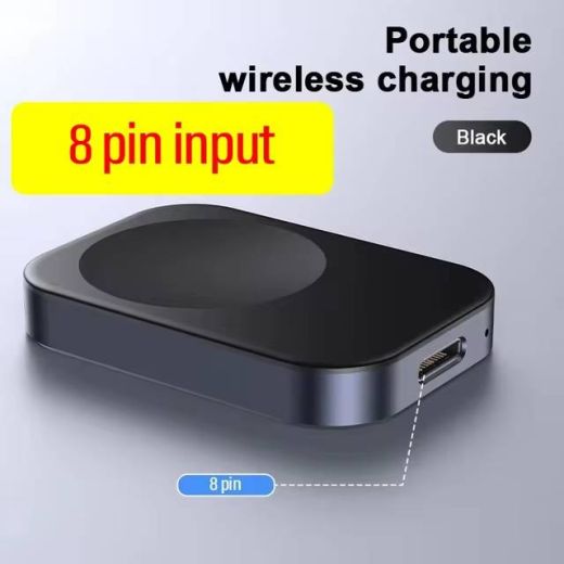 Беспроводная зарядка VIKEFON Portable Wireless Charger 2,5 Вт (8 pin) Black для Apple Watch Ultra | 10 | 9 | 8 | 7