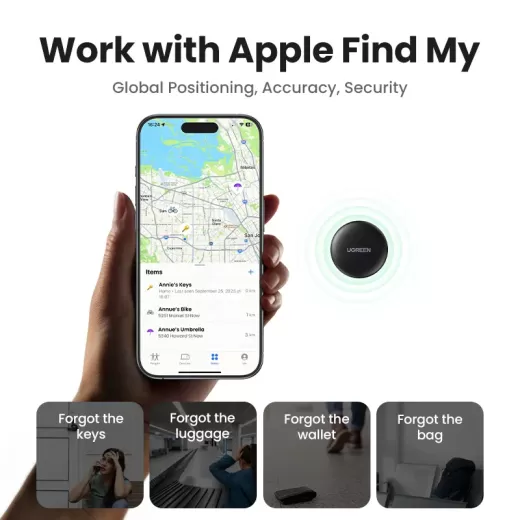 Смарт-трекер Ugreen Finder Security SmartTrack з підтримкою Apple Find My