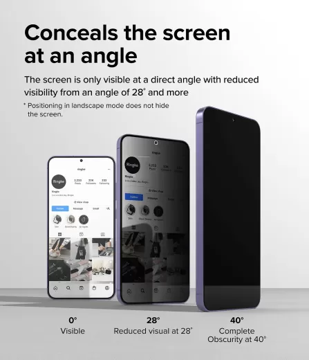 Защитное стекло антишпион Ringke Screen Protector | Easy Slide Privacy Tempered Glass для Samsung S24
