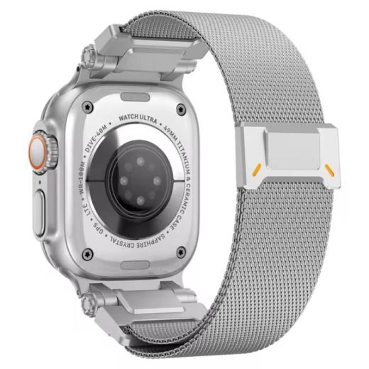 Металевий ремінець CasePro Milanese Titanium Band Silver для Apple Watch 49мм | 46мм | 45мм | 44мм