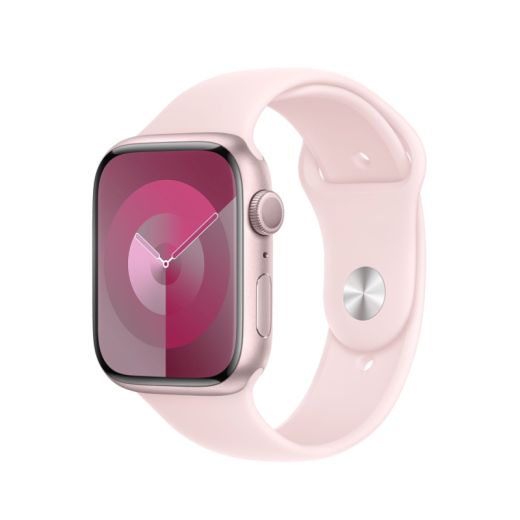 Смарт-часы Apple Watch Series 9 GPS 45mm Pink Aluminium Case with Light Pink Sport Band M/L (MR9H3)