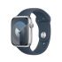 Смарт-годинник Apple Watch Series 9 GPS 45mm Silver Aluminium Case with Storm Blue Sport Band M/L (MR9E3)