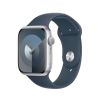 Смарт-часы Apple Watch Series 9 GPS + Cellular, 45mm Silver Aluminium Case with Storm Blue Sport Band