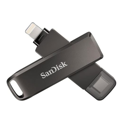 Флешка SanDisk 256GB iXpand Flash Drive Luxe Black для iPhone| iPad (SDIX70N-256G-GN6NE)