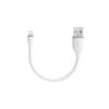 Кабель Satechi Flexible Charging Lightning, 15 сm, White (ST-FCL6W)