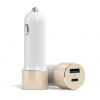 Автомобильная зарядка Satechi USB Car Charger with Type-C Gold (ST-TCUCCG)