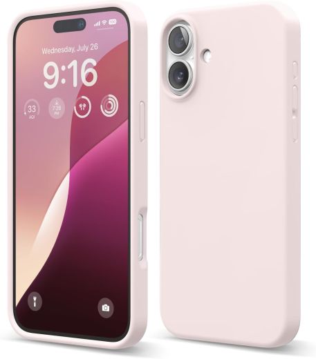 Силиконовый чехол CasePro Silicone Case (High Copy) Chalk Pink для iPhone 16