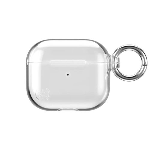 Чехол с карабином Speck Presidio Clear Case Clear/Bright Silver для AirPods 3 (SP-141176-1212)