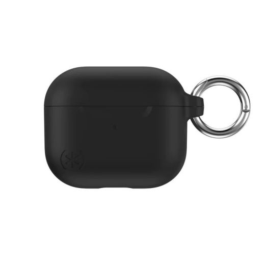 Чехол с карабином Speck Presidio with Soft-Touch Coating Case Black/Bright Silver для AirPods 3 (SP-141175-1041)