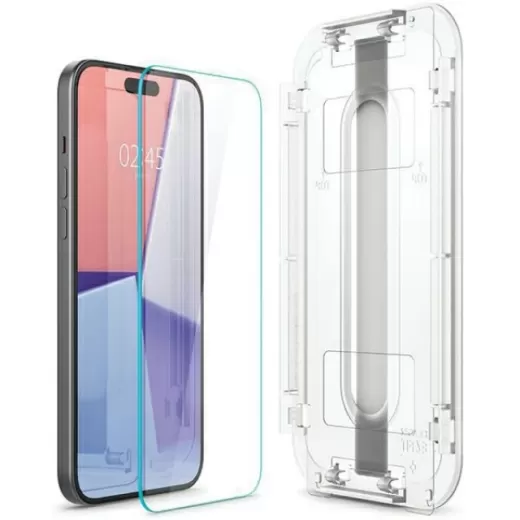 Захисне скло Spigen Glas.tR EZ Fit для iPhone 15 Pro Max Clear (AGL06878)