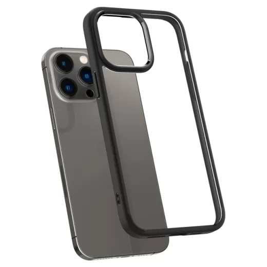 Прозорий чохол Spigen Crystal Hybrid Matte Black для iPhone 14 Pro (ACS04669)