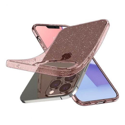 Чохол Spigen Case Liquid Crystal Glitter Rose Quartz для iPhone 13 Pro Max (ACS03199)