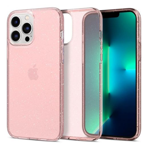 Чехол Spigen Case Liquid Crystal Glitter Rose Quartz для iPhone 13 Pro Max (ACS03199)